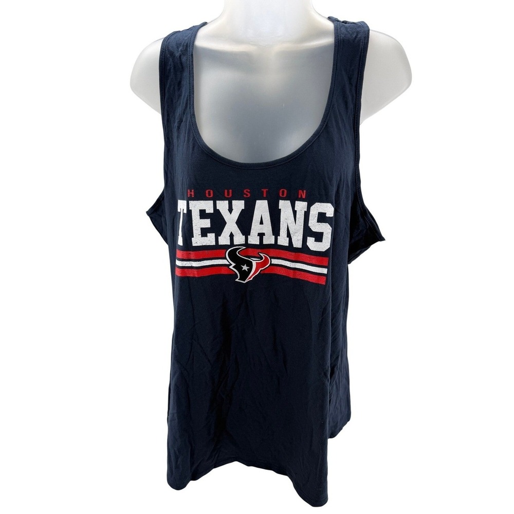 New Era‎ Houston Texans Navy Blue NFL Graphic Racerback Tank Top Womens XL NEW